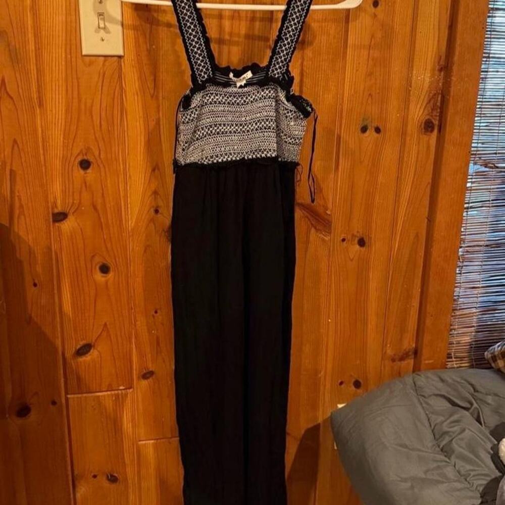Romper long black and white